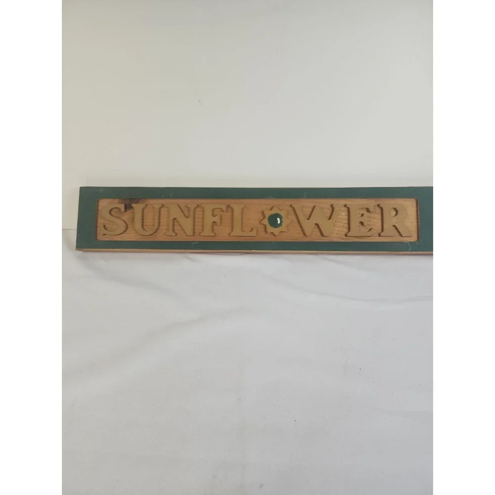 3D Wooden Sunflower Hanging Sign Handpainted Made In The USA